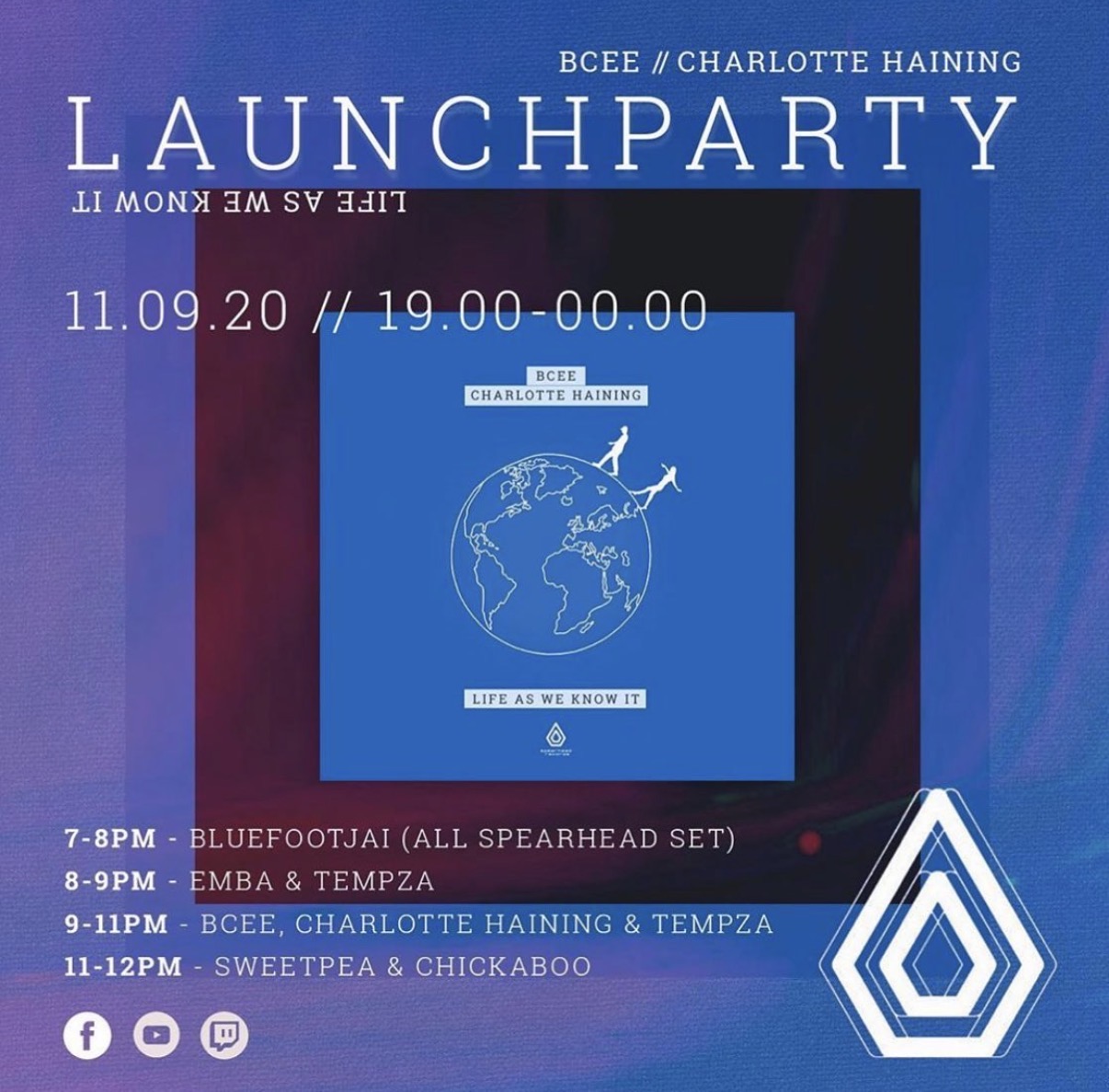 BCee & Charlotte Haining Life As We Know It launch party lineup